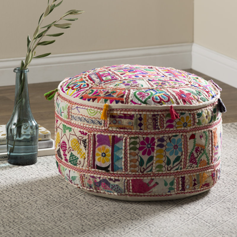 Lorna Floral Pouf